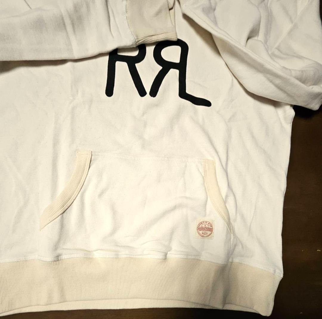 送料無料/新品未使用　Ralph Lauren ダブルRL ホワイトパーカーXL