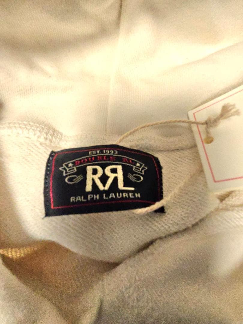 送料無料/新品未使用　Ralph Lauren ダブルRL ホワイトパーカーXL
