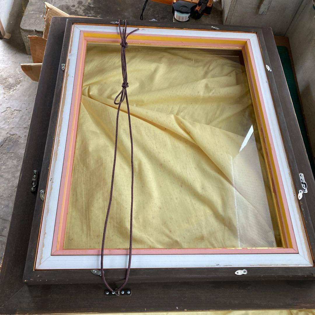 P10号 油彩額縁 ゴールドフレーム 金色 布カバー 箱付き