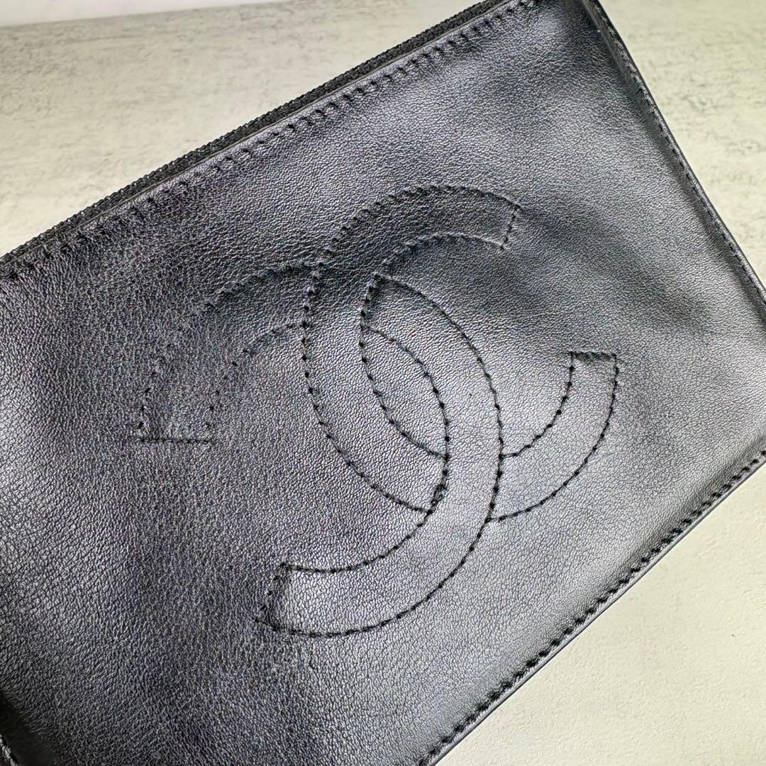 CHANEL シャネル　ポーチ　ラムスキン　カードケース　ケース　財布
