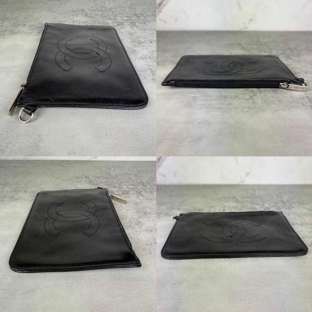 CHANEL シャネル　ポーチ　ラムスキン　カードケース　ケース　財布