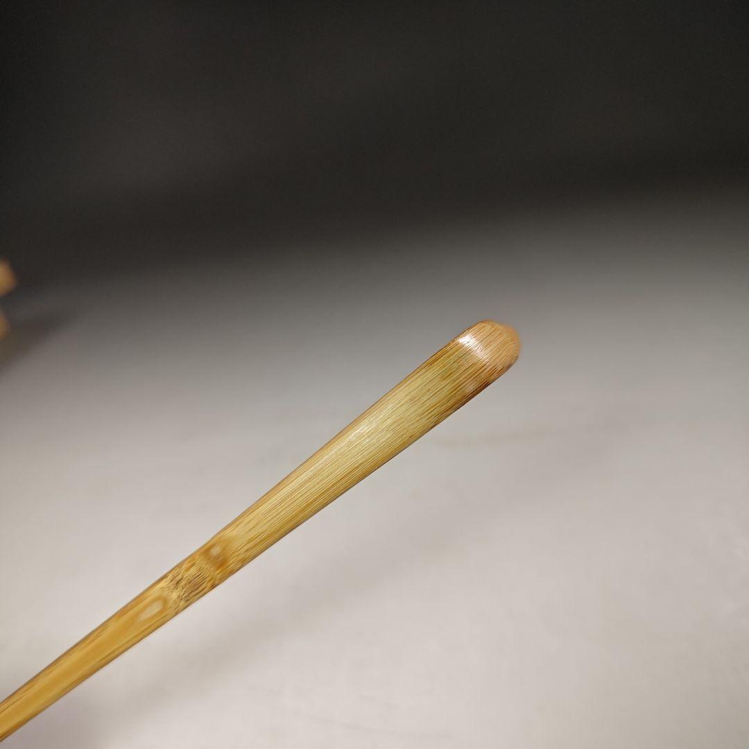 ウ277 茶杓『大徳寺　立花大亀　極箱　銘　寿峯』『竹工師　前田長好斎　下削』