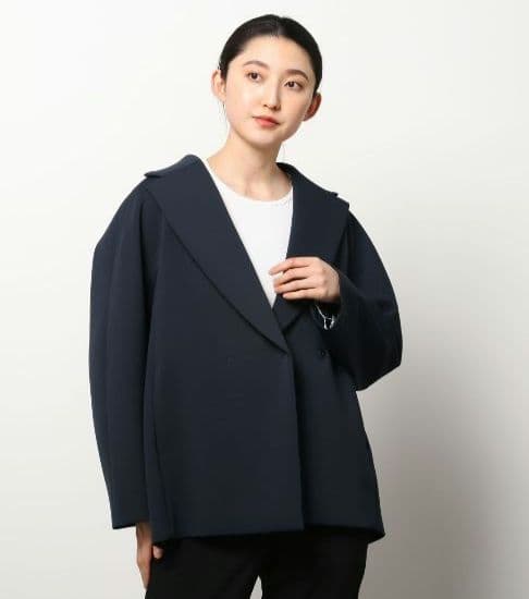 極美品　ボールジィ　スキューバジャージーショートコート　紺　小さいサイズ　34