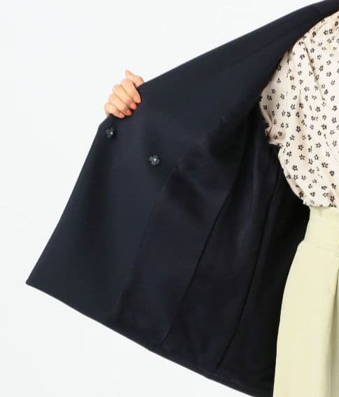 極美品　ボールジィ　スキューバジャージーショートコート　紺　小さいサイズ　34