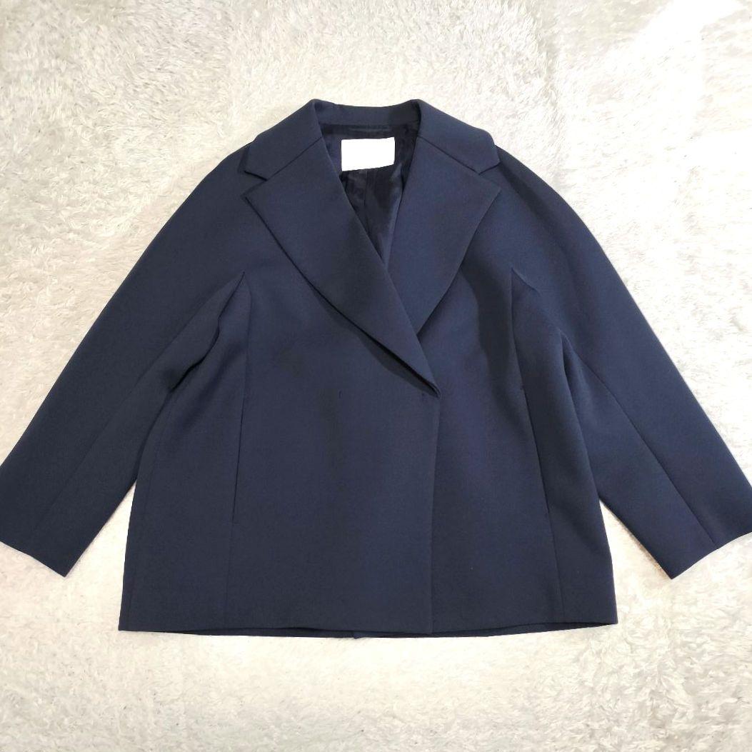 極美品　ボールジィ　スキューバジャージーショートコート　紺　小さいサイズ　34