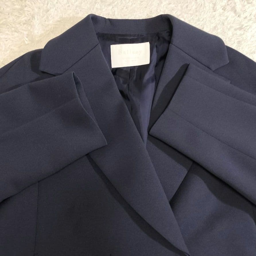 極美品　ボールジィ　スキューバジャージーショートコート　紺　小さいサイズ　34