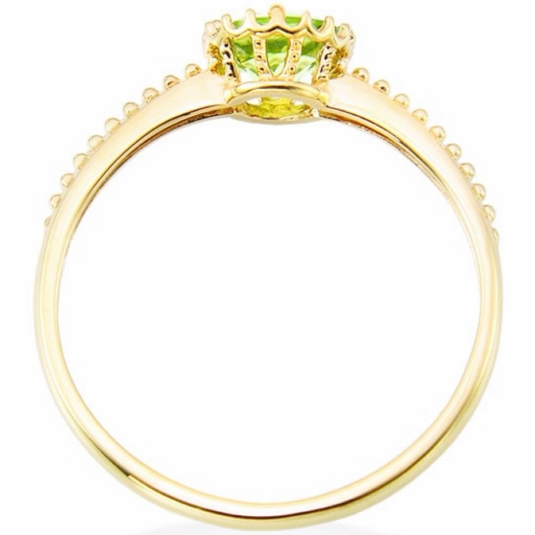 ツツミ　K10YG ペリドット　リング　13号