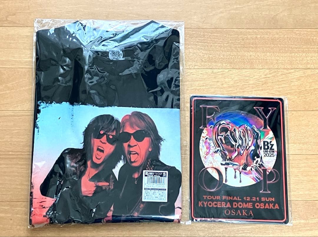 K*9様 B'z FYOP ⭐️S⭐️Tシャツ　&メモリアルプレート　ファイナル