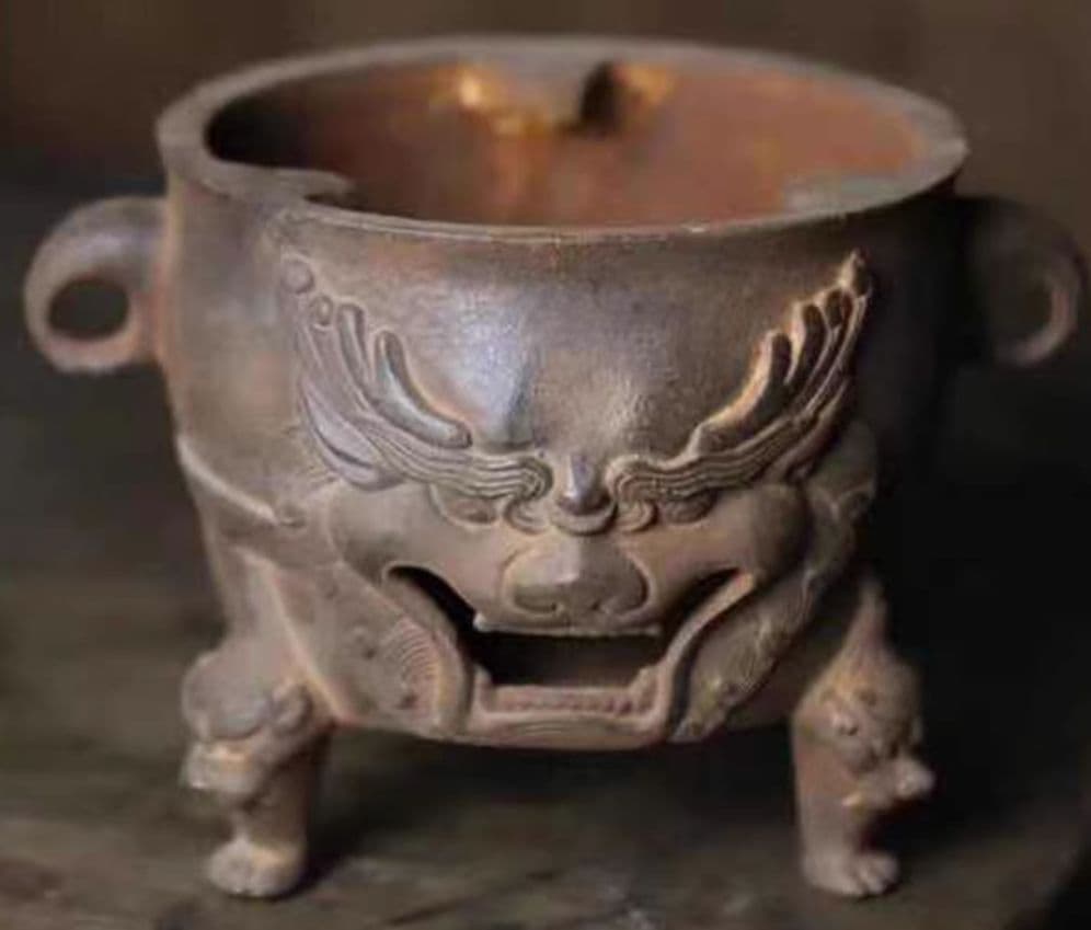 鉄器 炭ストーブ獣頭煮茶炉 虎頭炉 装飾品 工芸品 置物