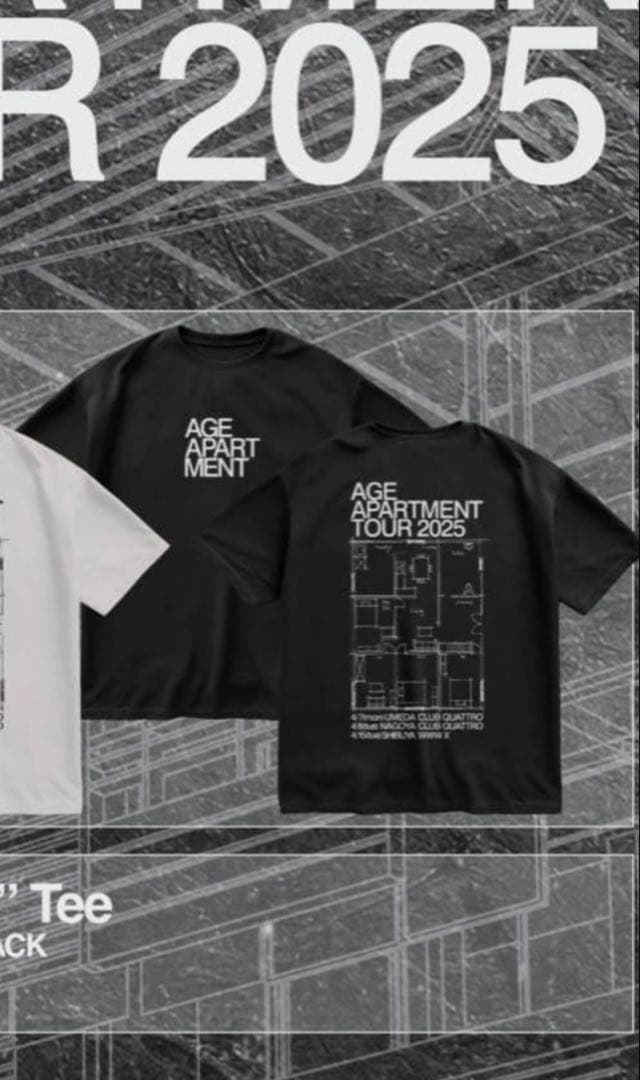 Age Factory age apartment tour 限定tシャツ