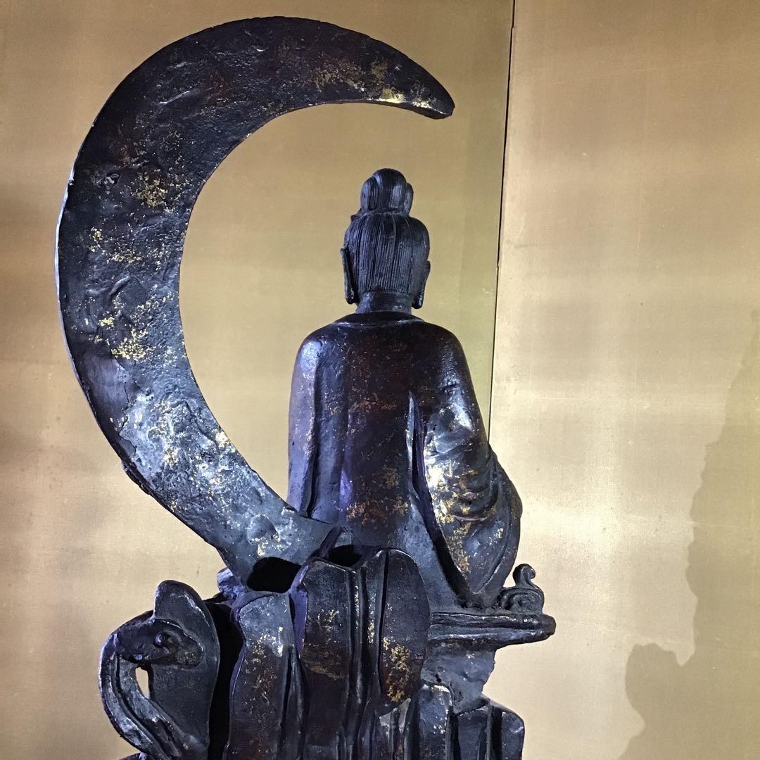 ￼波上月光観世音菩薩　鍍金仏　大明永樂年