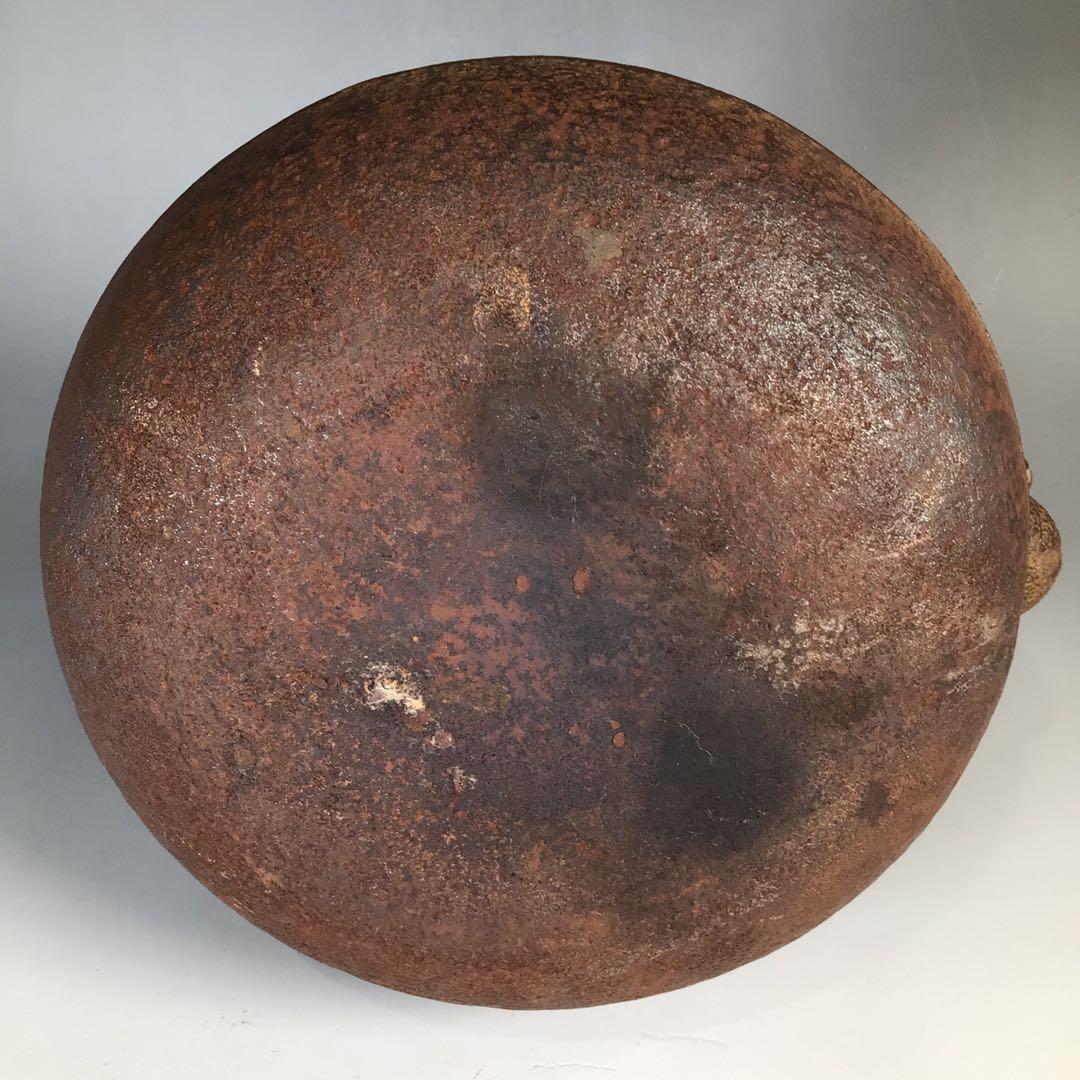 Ｎ６３２　鉄瓶　『釜師　木村一無造』『真形鉄瓶』　共箱　茶道具