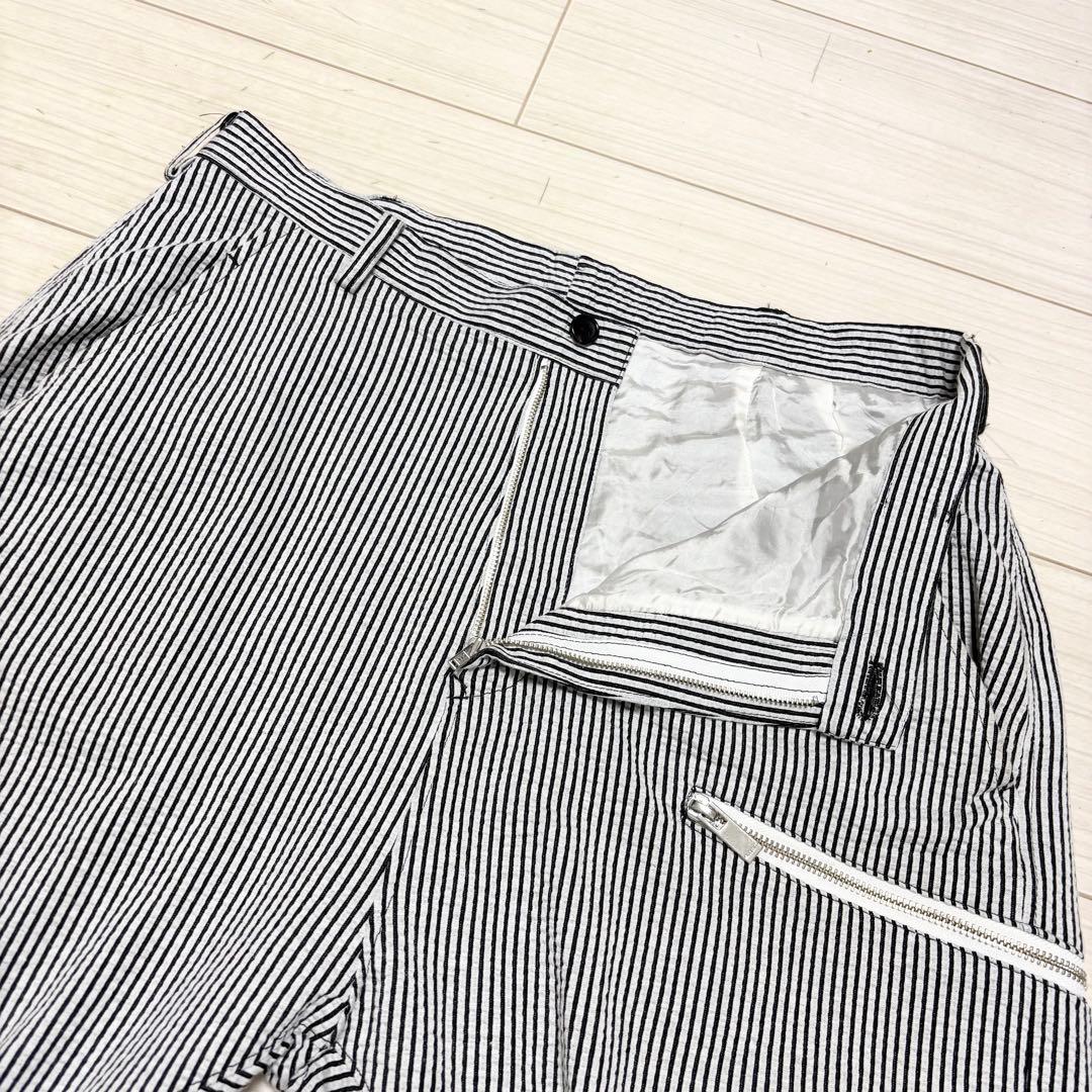 18ss 美品■sulvam■シアサッカー ボンテージ パンツ サルエル調 M