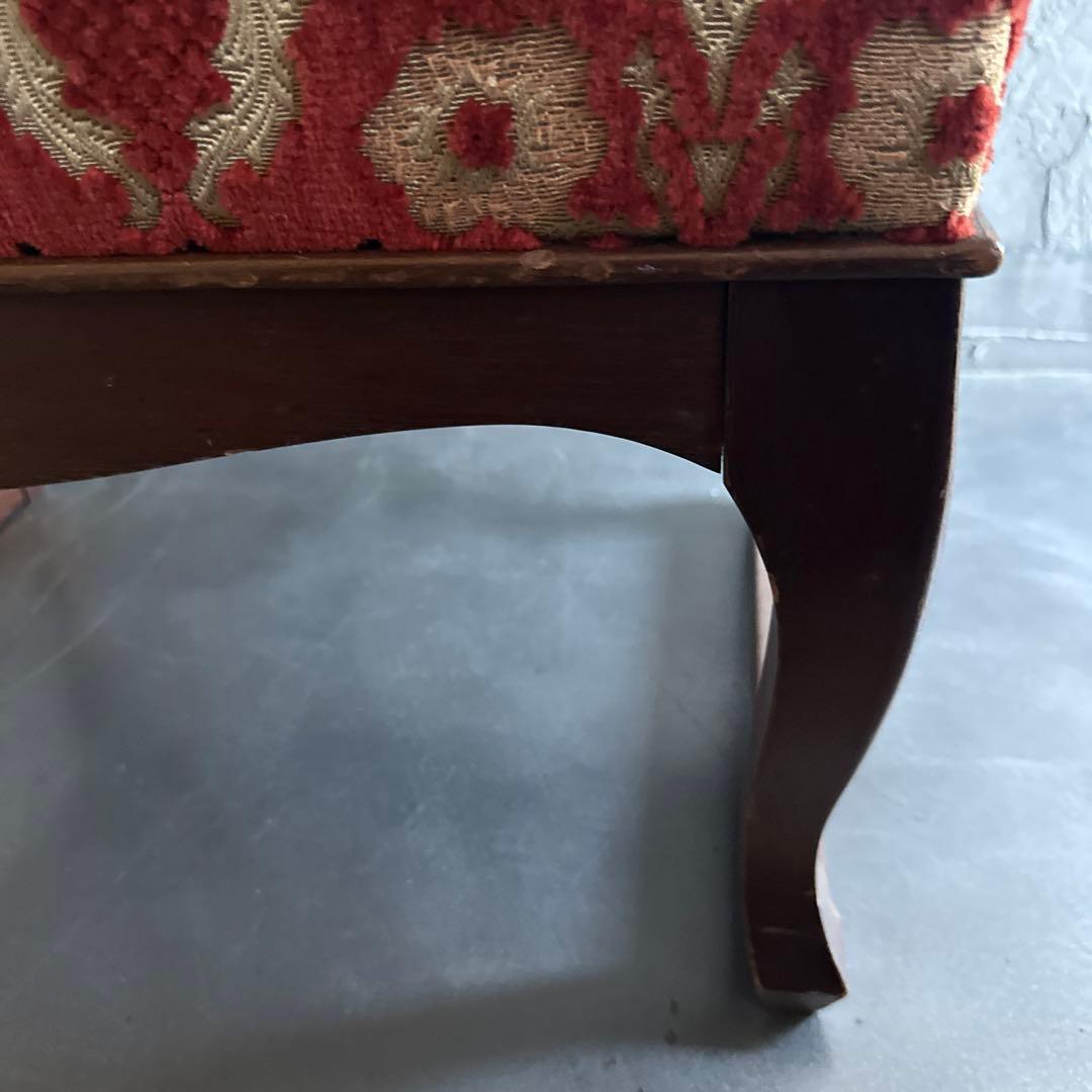 最終価格お値下げ❣️ヴィンテージスツール　金華織のような座面！とても素敵！