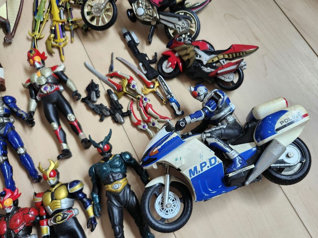 仮面ライダー ソフビ フィギュアまとめてセット バイク付き