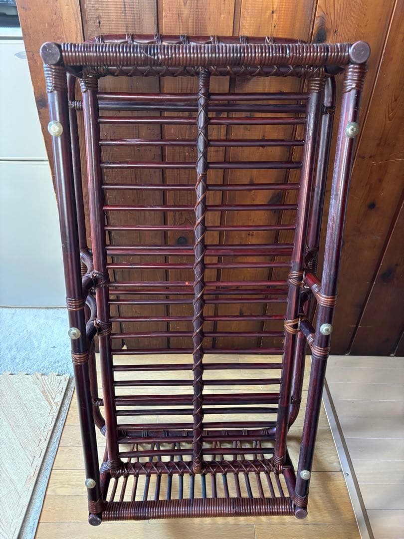 ꧁籐家具꧂アジアン ラタンテーブル ガラス天板座卓 センターテーブル 古家具