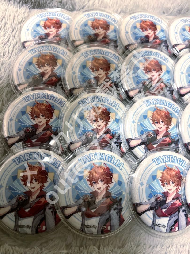 原神スカイツリー タルタリヤ 等身書き下ろし缶バッジ24個＆缶バッジシート
