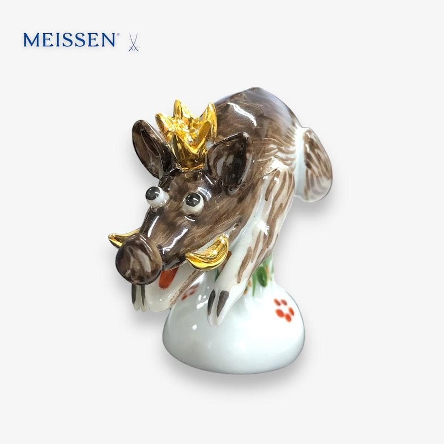 Meissen マイセン 猪 干支 アニマル 動物 フィギュリン オブジェ 希少