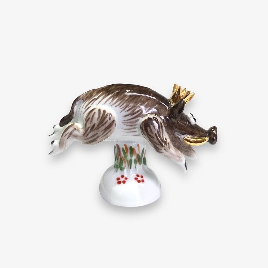 Meissen マイセン 猪 干支 アニマル 動物 フィギュリン オブジェ 希少