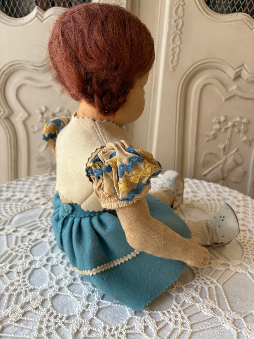 ♡ アンティーク　可愛い少女　オールド・レンチドール　LENCI フェルト人形