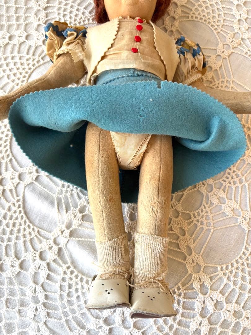♡ アンティーク　可愛い少女　オールド・レンチドール　LENCI フェルト人形