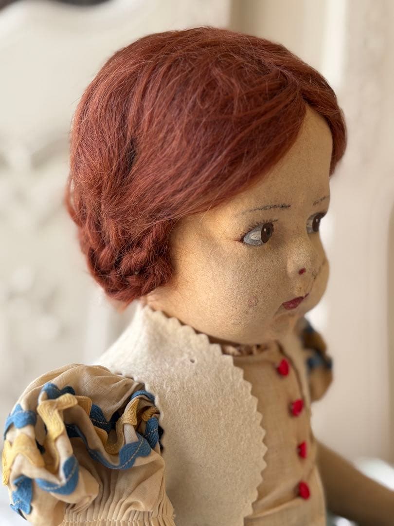 ♡ アンティーク　可愛い少女　オールド・レンチドール　LENCI フェルト人形