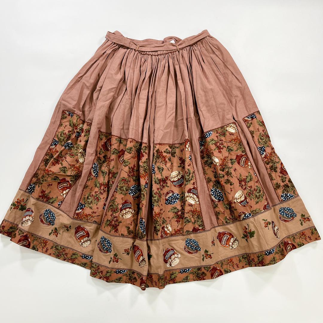 PINK HOUSE ピンクハウス 瓶ジャム フレア ロングスカート ピンク