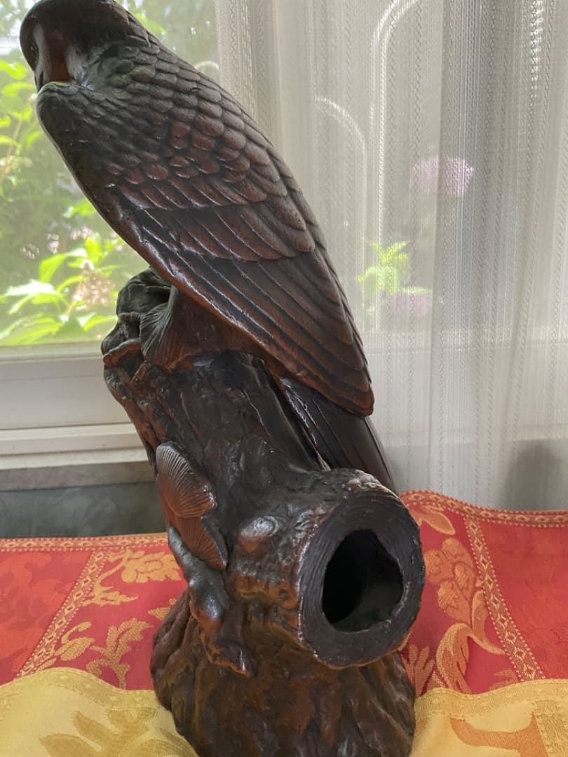 古備前、備前　鷹姿造　他の同主題の作品と比べてください、出来が違います！桐箱付