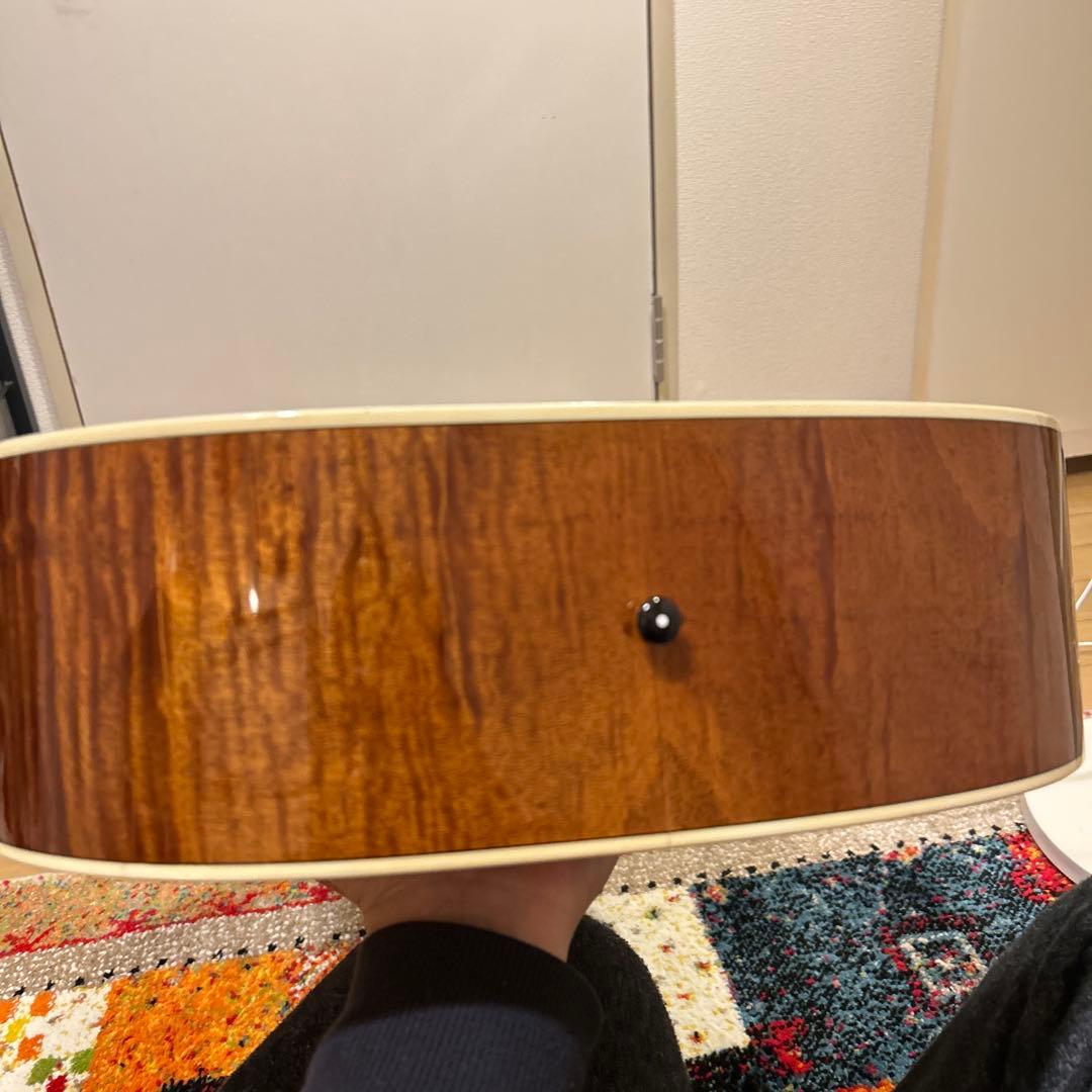 MorrisG-021 RBS 縦ロゴトップ単板フレイムマホガニー純正ギグバッグ