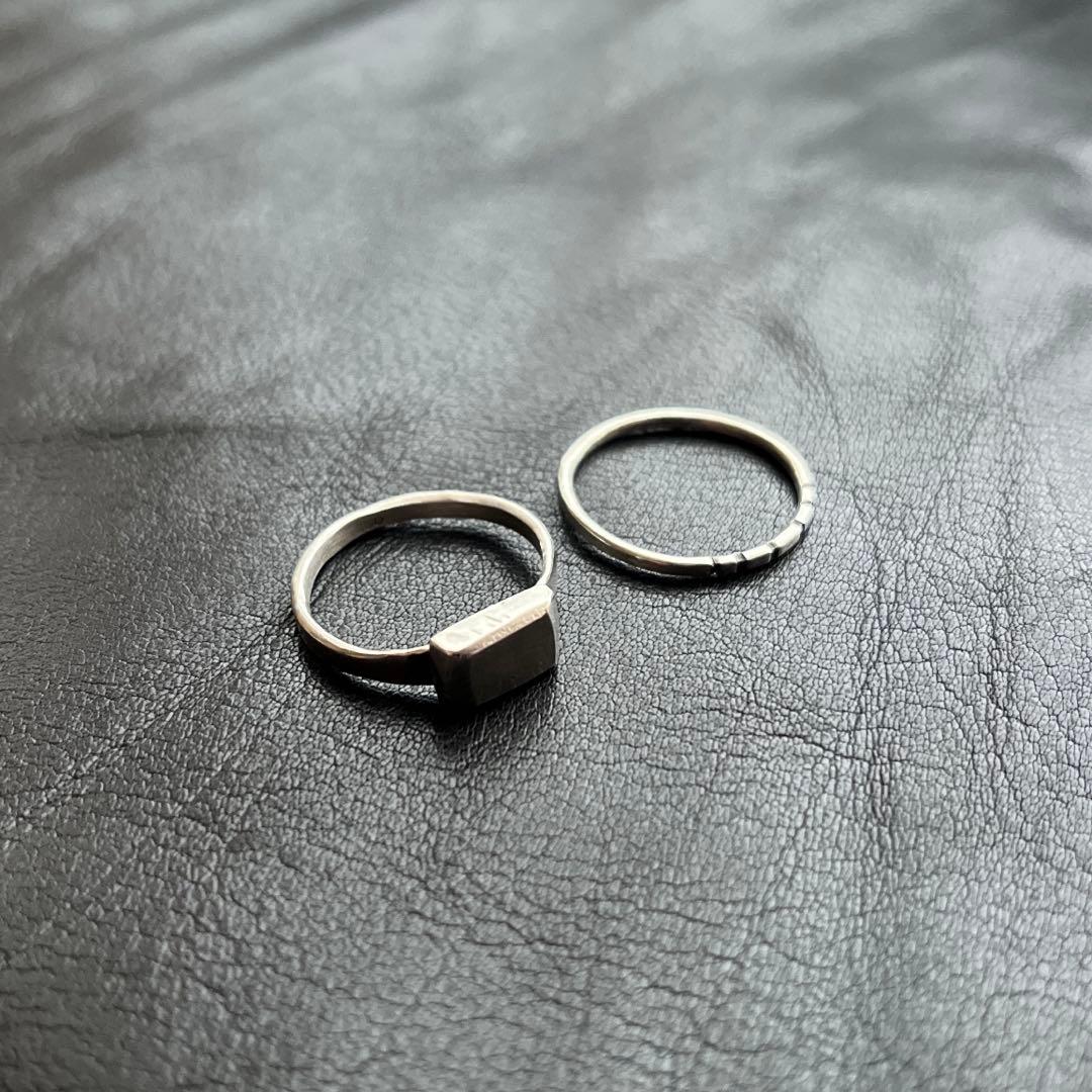 フランス　スターリング　シルバー　リング　セット　ヴィンテージ　JU