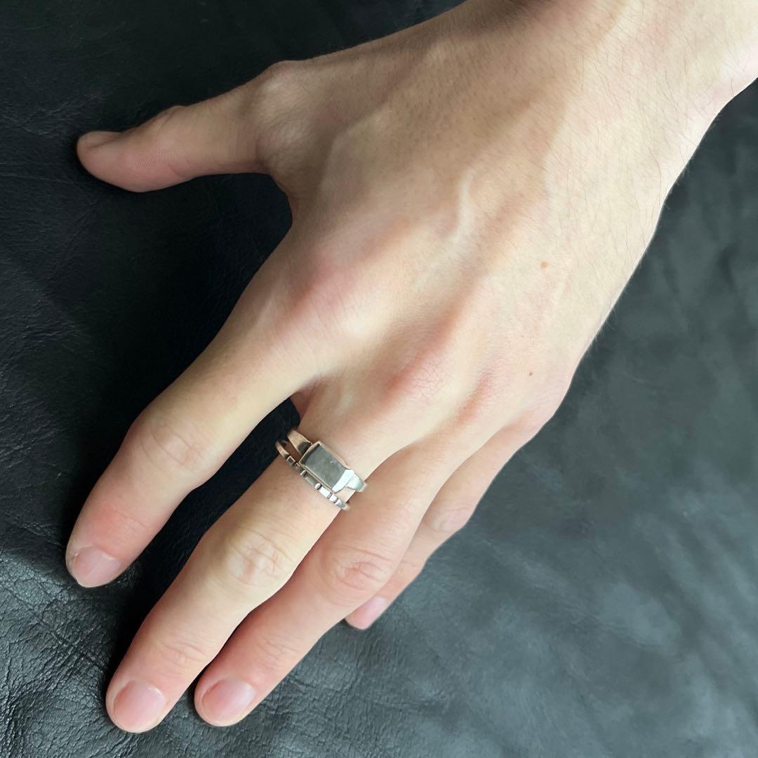 フランス　スターリング　シルバー　リング　セット　ヴィンテージ　JU