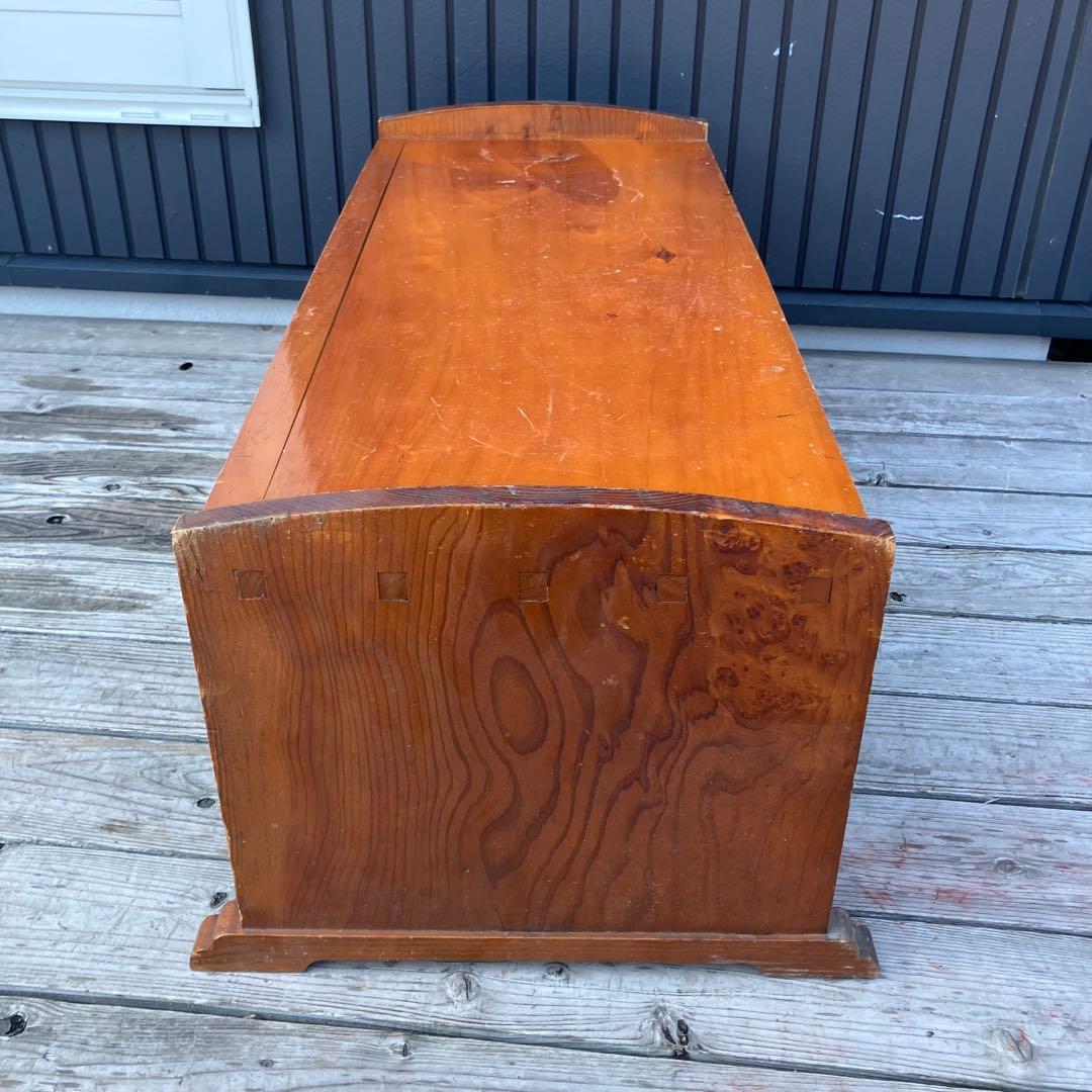 昭和レトロ ヴィンテージ 古家具 木製文机 引き出し付き座卓 書斎机 無垢材