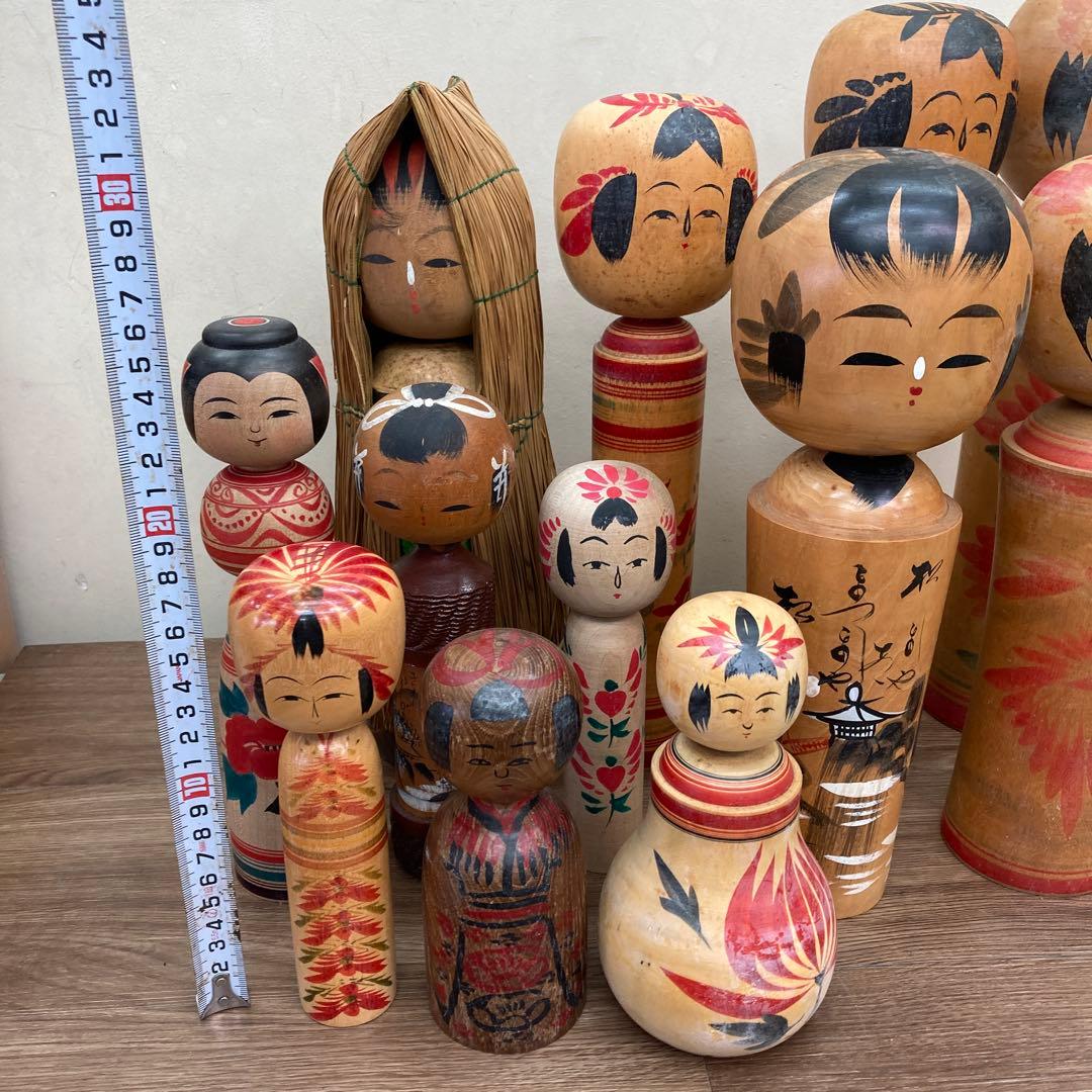 D-3 【希少・昭和レトロ】伝統工芸品 こけし まとめ売り 12本セット 郷土