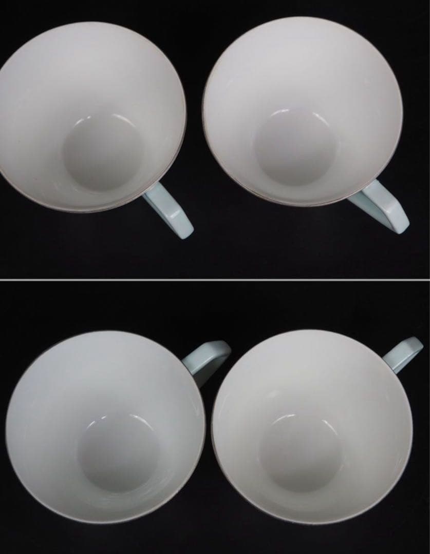 送料無料1912年 『オールドノリタケ』製 手描き薔薇文カップ＆ソーサー5客