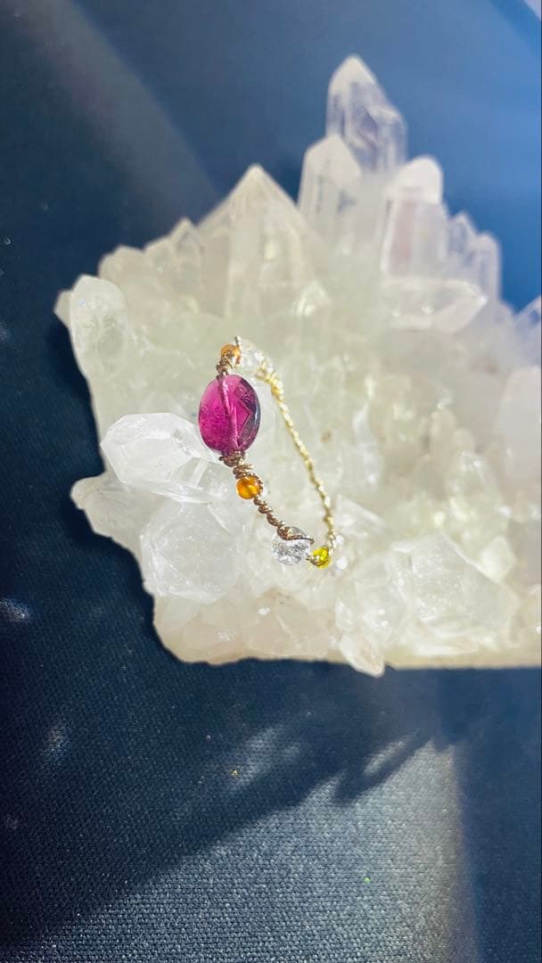 9月20日紫音 お取り置き品❗️魔術✨輝きが別格❣️宝石ピンクトルマリンワイヤ