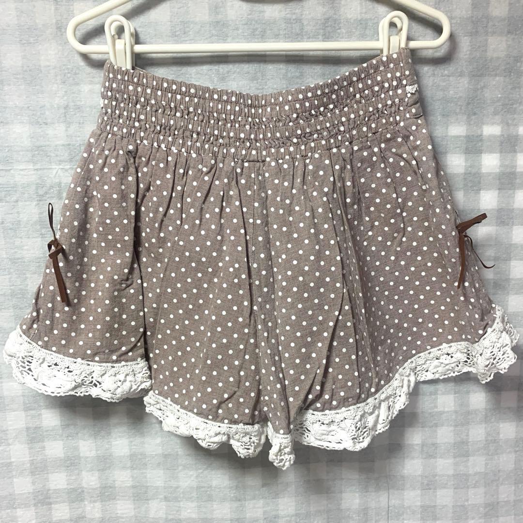 LIZLISA 希少 ドット柄 レース キュロット