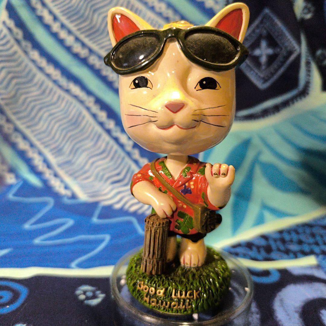 ハワイアンシャツ 猫型フィギュア男の子GoodLuckHawaii