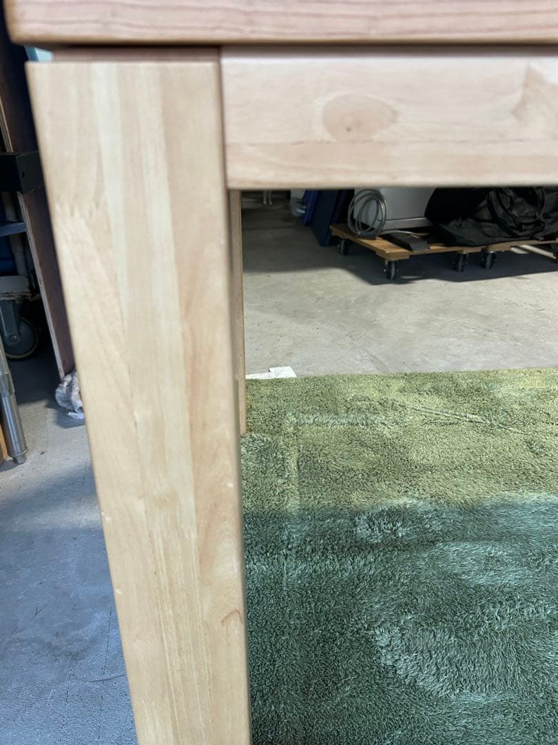 ☆山口県下松市よりダイニングテーブル 天然木 ナフコ 幅180 奥90 高71