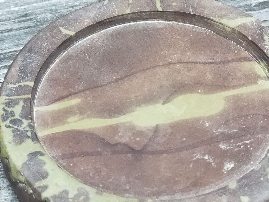 ♥未使用　中国　硯　φ１４０ｍｍ　書道具　骨董品