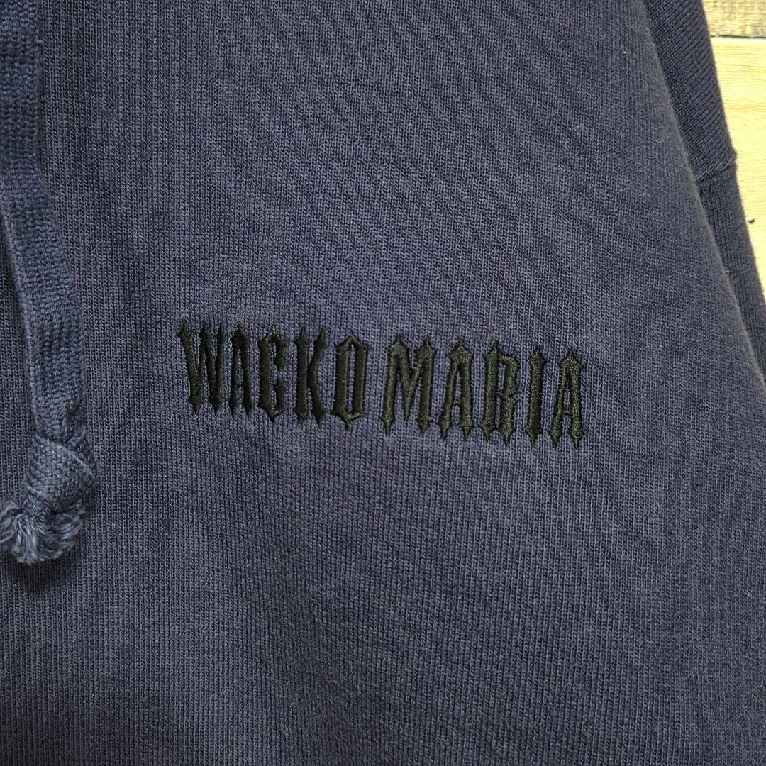 【希少L】ワコマリア パーカー ロゴ刺繍 バックプリント ヘビーウェイト生地