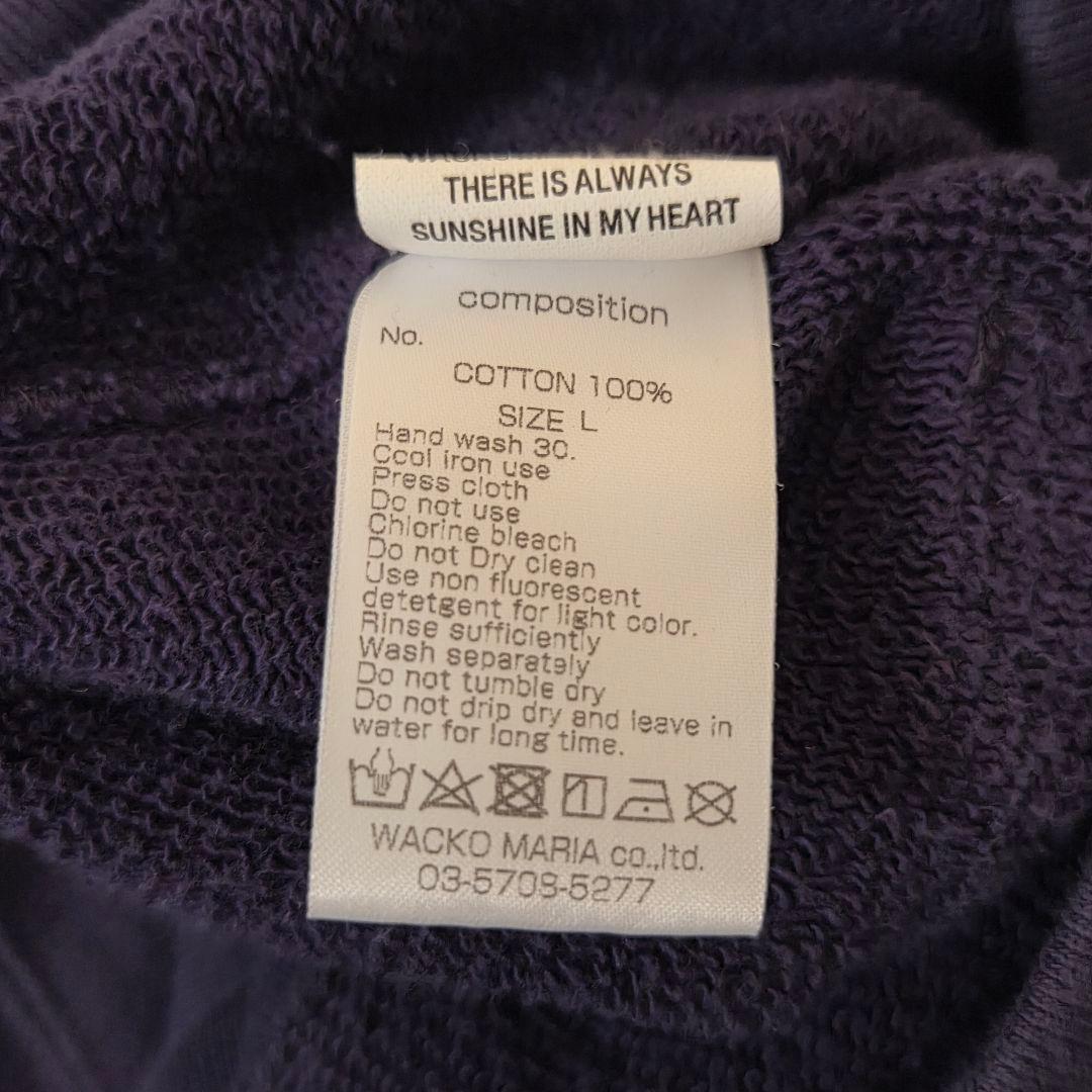 【希少L】ワコマリア パーカー ロゴ刺繍 バックプリント ヘビーウェイト生地