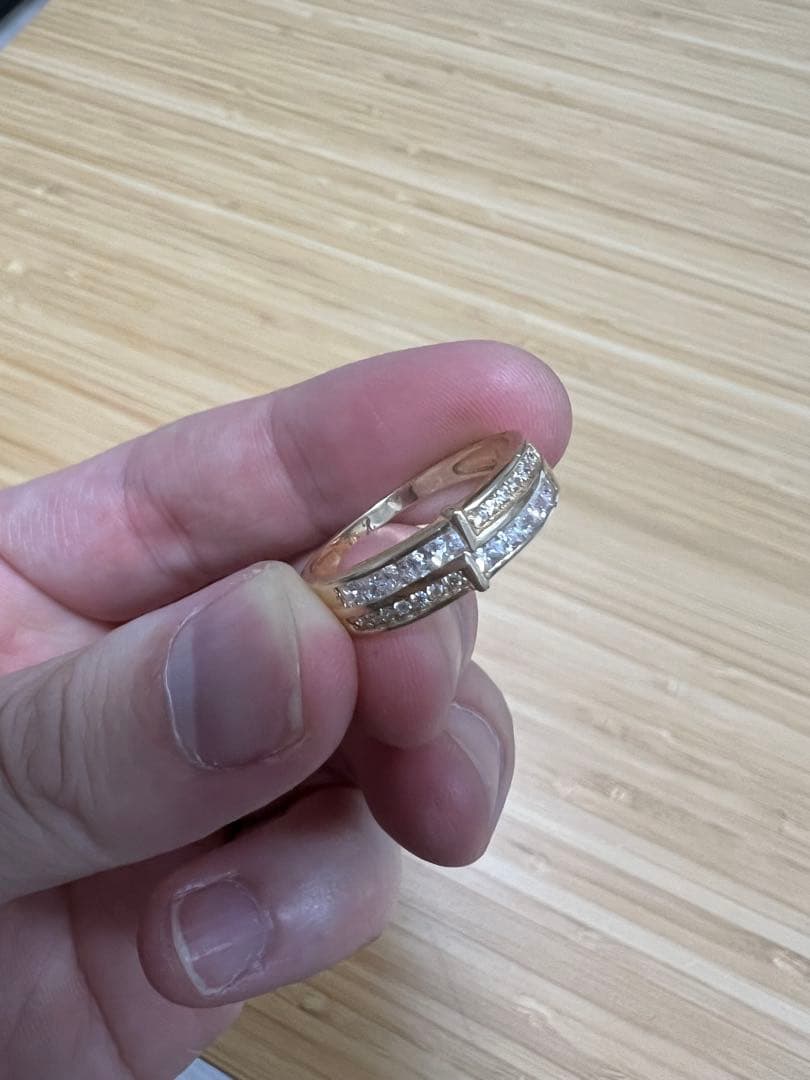 Avalanche 10Kゴールド ジルコニア リング 19号