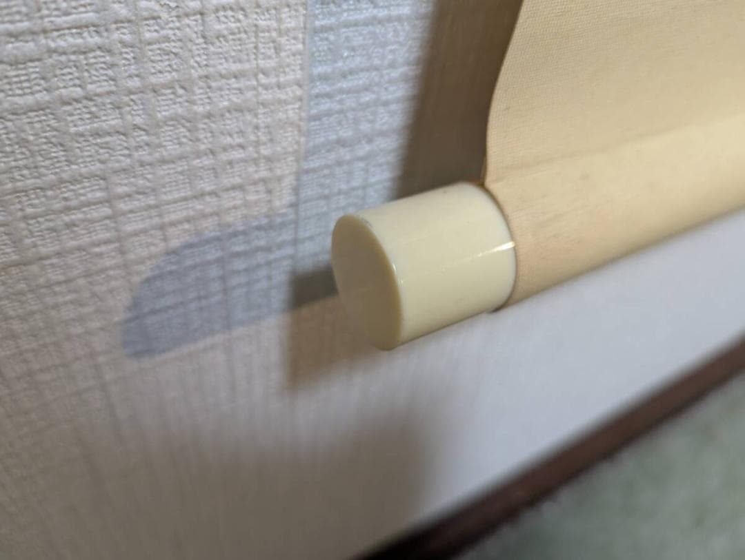 【真作】掛軸　霧に包まれた山村風景図　静寂な晩秋の掛軸　合箱入　T68