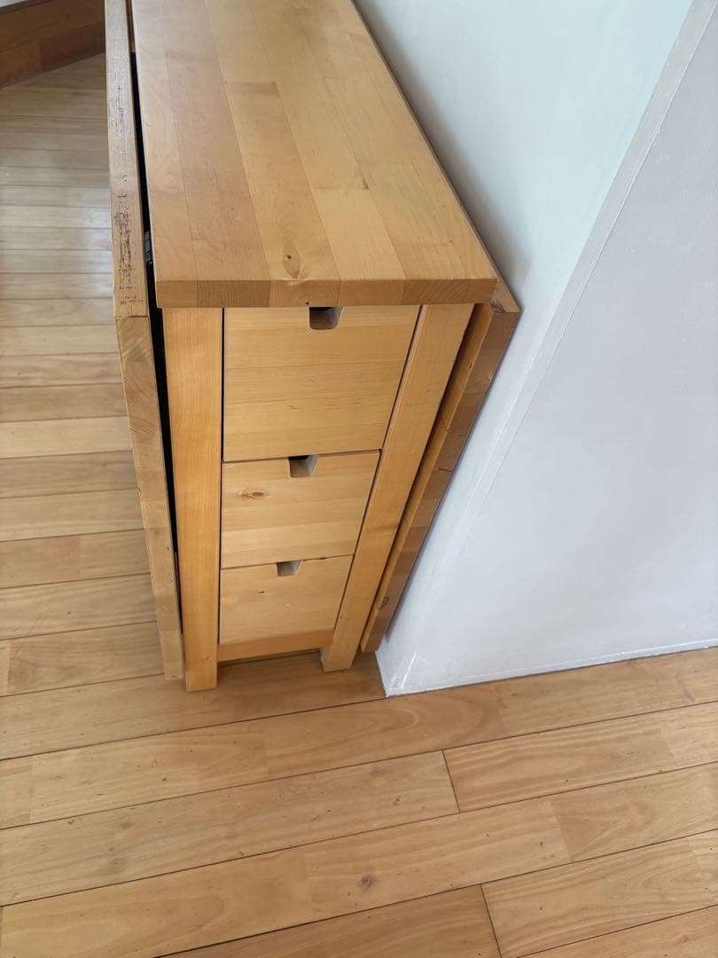 木製折りたたみダイニングテーブル　NORDEN ノールデン, バーチ,