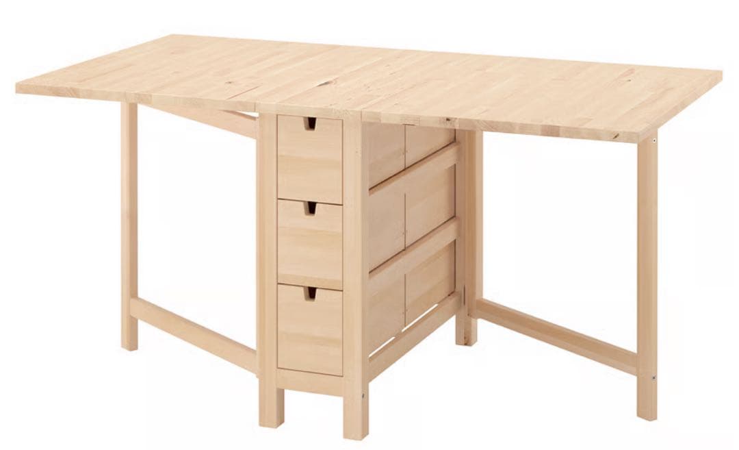 木製折りたたみダイニングテーブル　NORDEN ノールデン, バーチ,