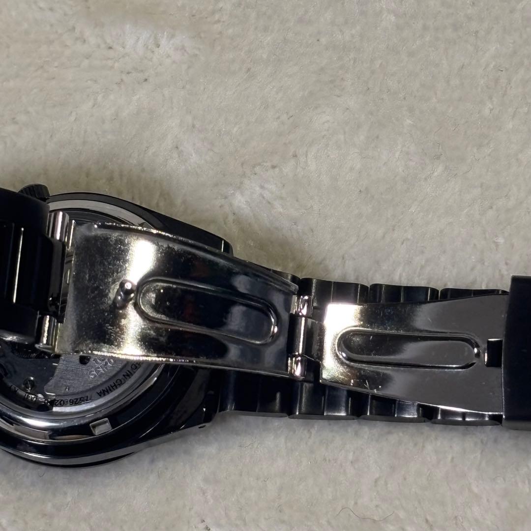 【美品】SEIKO5 自動巻きSNKE03K1 ブラック 黒い稲妻 セイコー