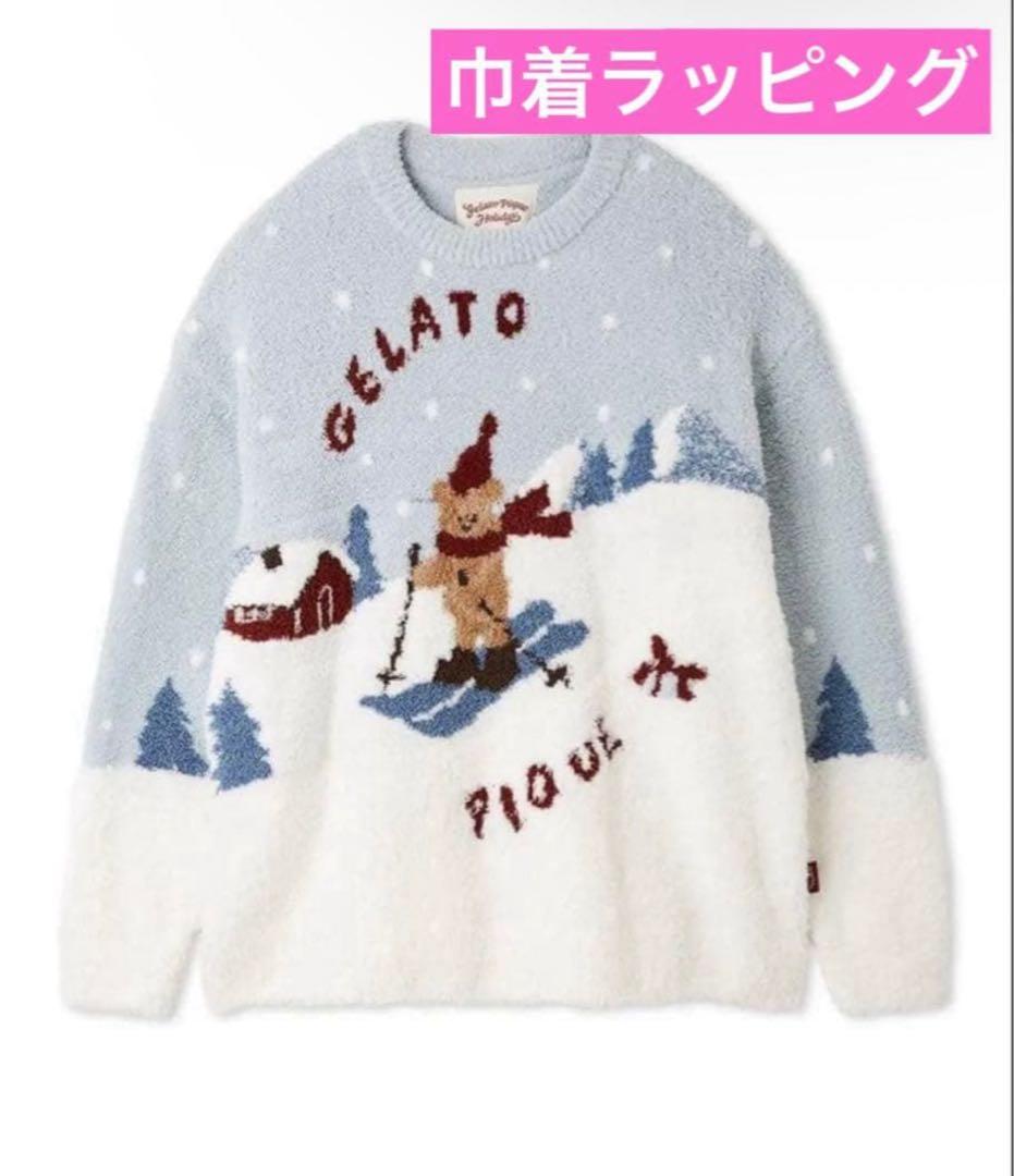 GELATO PIQUE HOLIDAYスキーベアジャガードプルオーバーFREE
