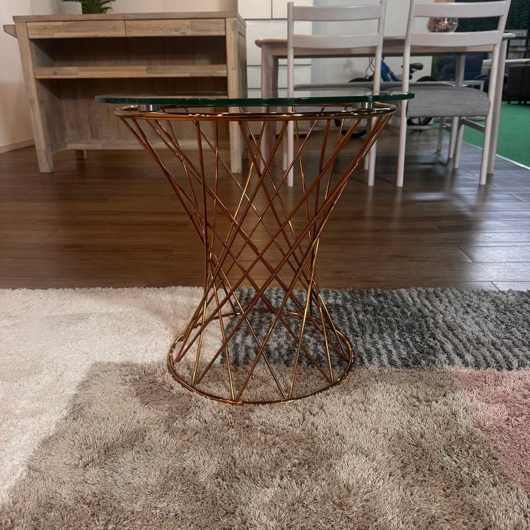 Francfranc サイドテーブル マーリア ブラック 円形 家具 B002