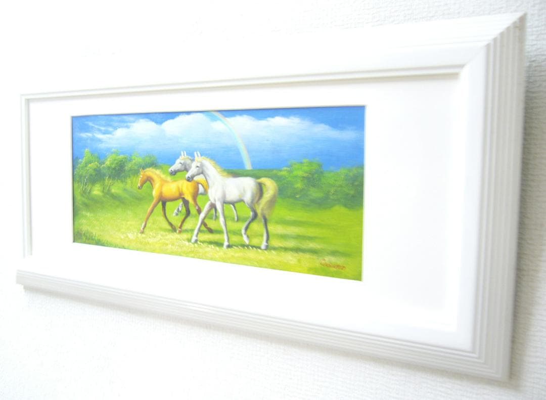 笠野大介 絵画 油絵 肉筆油絵 動物画 ３頭馬