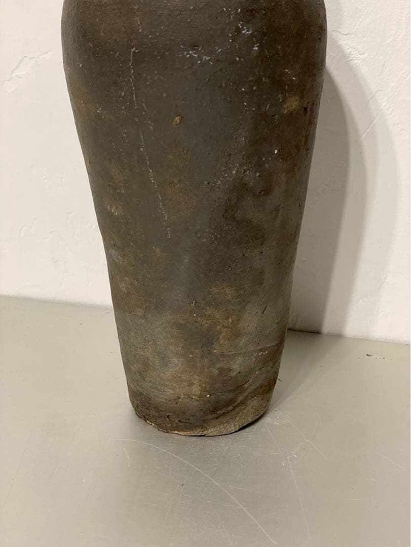 須恵器 古陶磁 壺 花瓶 インテリア 時代物 朝鮮【骨董・アンティーク】